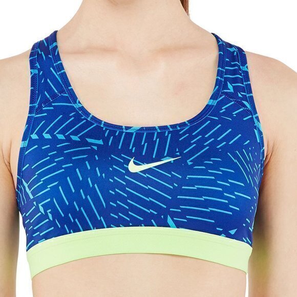 NIKE Pro Classic Bash Bra Blue Sport Athletic Womens Size XS Running Yoga Hiking - Picture 1 of 8